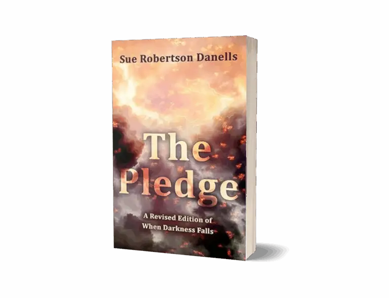 Book cover of The Pledge by Sue Robertson Danells – a layered story of secrets and promises across time